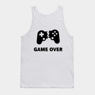 Broken Controller – Game Over (Gamer / Finish / Black) Tank Top